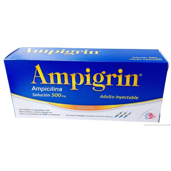 AMPIGRIN ADULTO 500 MG / 3 ML SOL INY C/3 PIEZAS