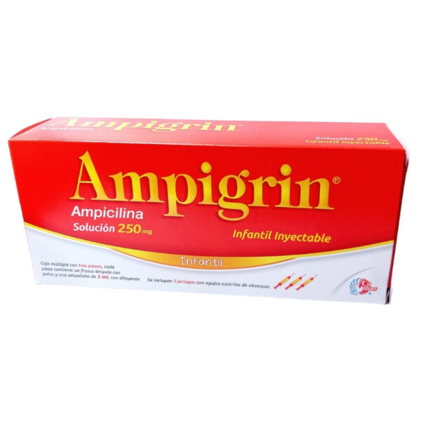 AMPIGRIN INFANTIL 250 MG / 3 ML SOL INY C/3 PIEZAS