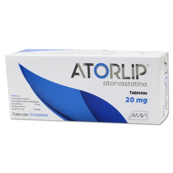 ATORLIP 20 MG C/10 TABLETAS