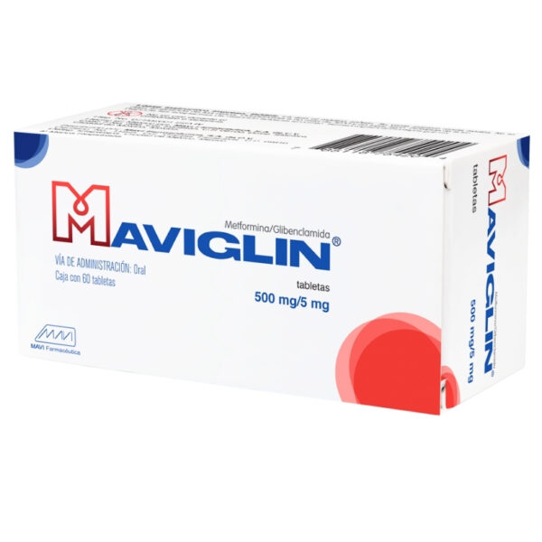 MAVIGLIN 500 MG/5 MG C/60 GRAGEAS