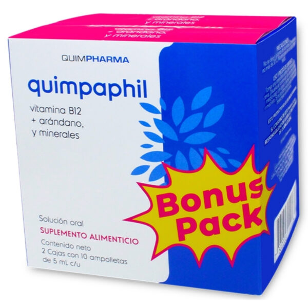 QUIMPAPHIL SOLUCION ORAL C/10 AMPOLLETAS X2 PACK