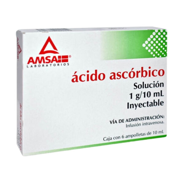 ACIDO ASCORBICO C/6 AMP DE 10 ML