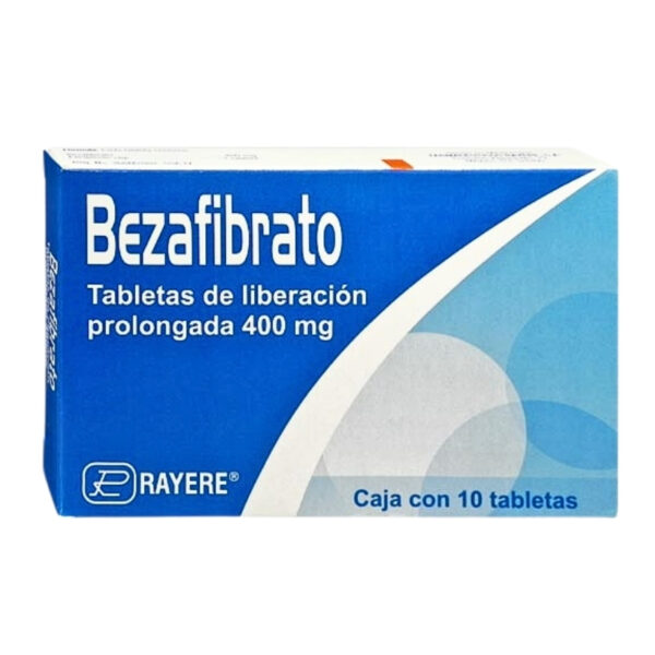 BEZAFIBRATO 400 MG C/10 TABLETAS DE LIBERACION PROLONGADA