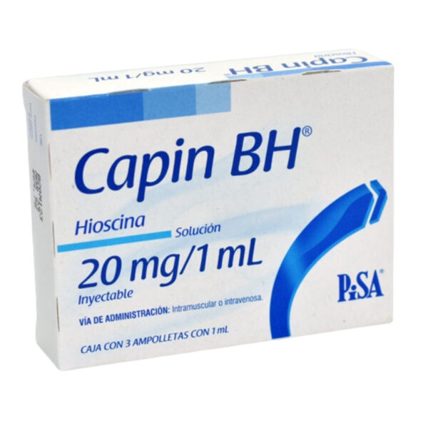 CAPIN BH 20 MG SOL INY C/3 AMP