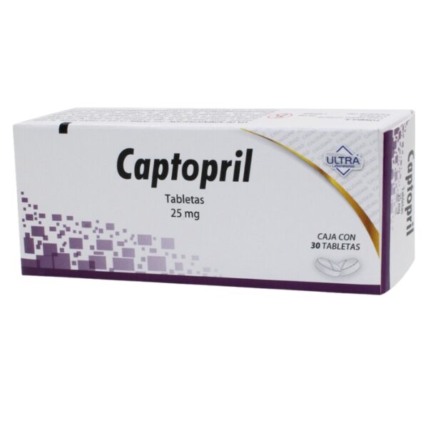 CAPTOPRIL 25 MG C/30 TABLETAS