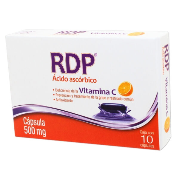 RDP ACIDO ASCORBICO 500 MG C/10 CAPSULAS